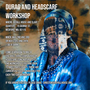 Poster of person with dyed headscarfs